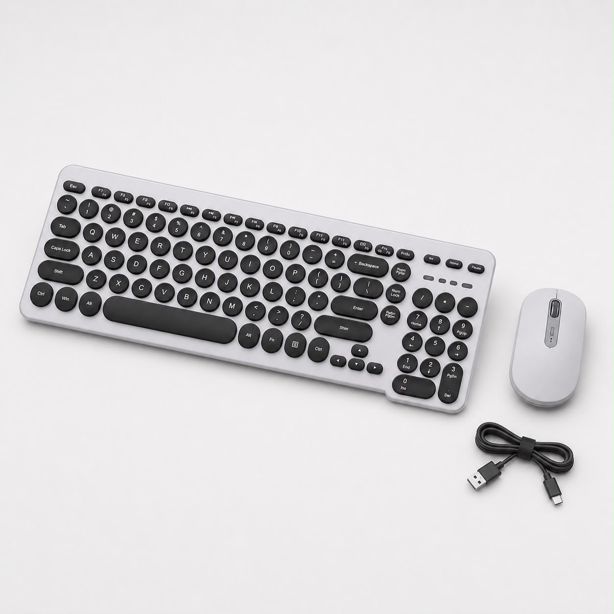 Kit Teclado e Mouse Sem Fio com Teclado Numérico