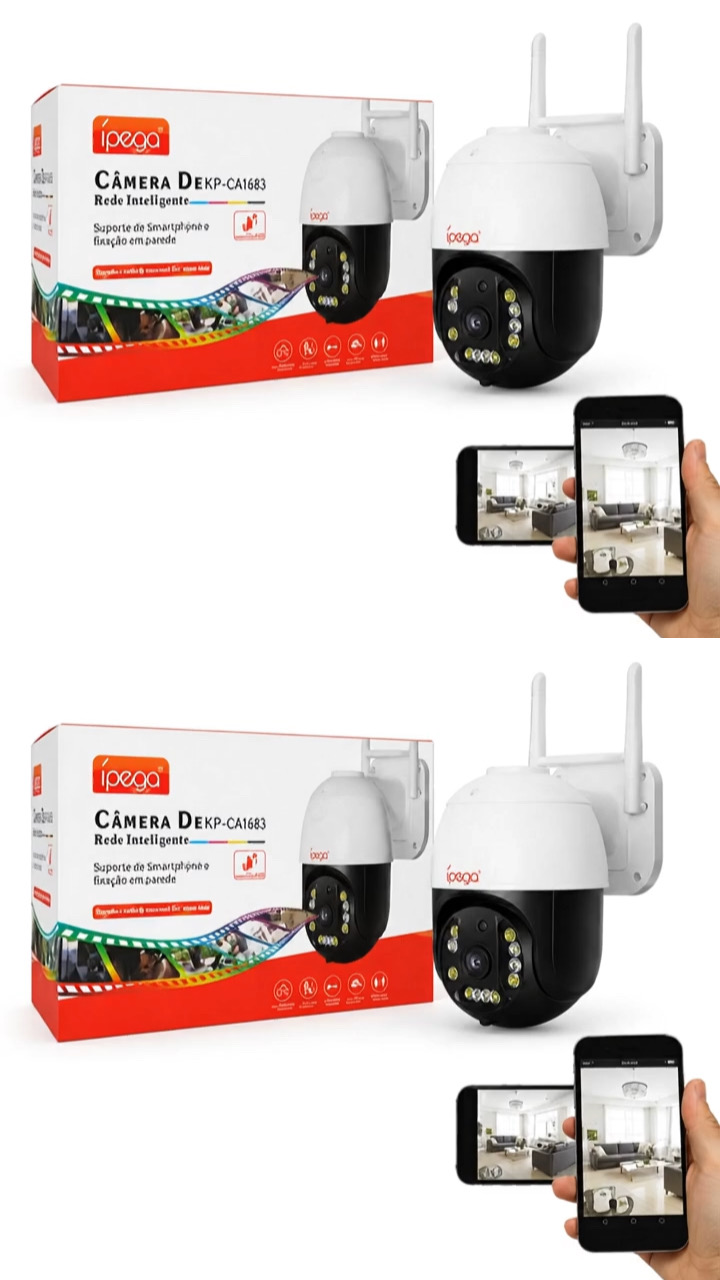 Câmera IP Wi-Fi Externa Inteligente com Visão Noturna